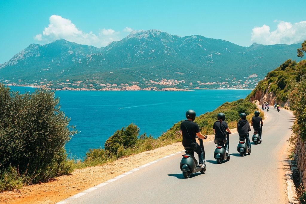 Etrott Ajaccio : Team Building Inoubliable avec Randonnée en Trotinette Électrique Tout Terrain et Visite des Îles Sanguinaires