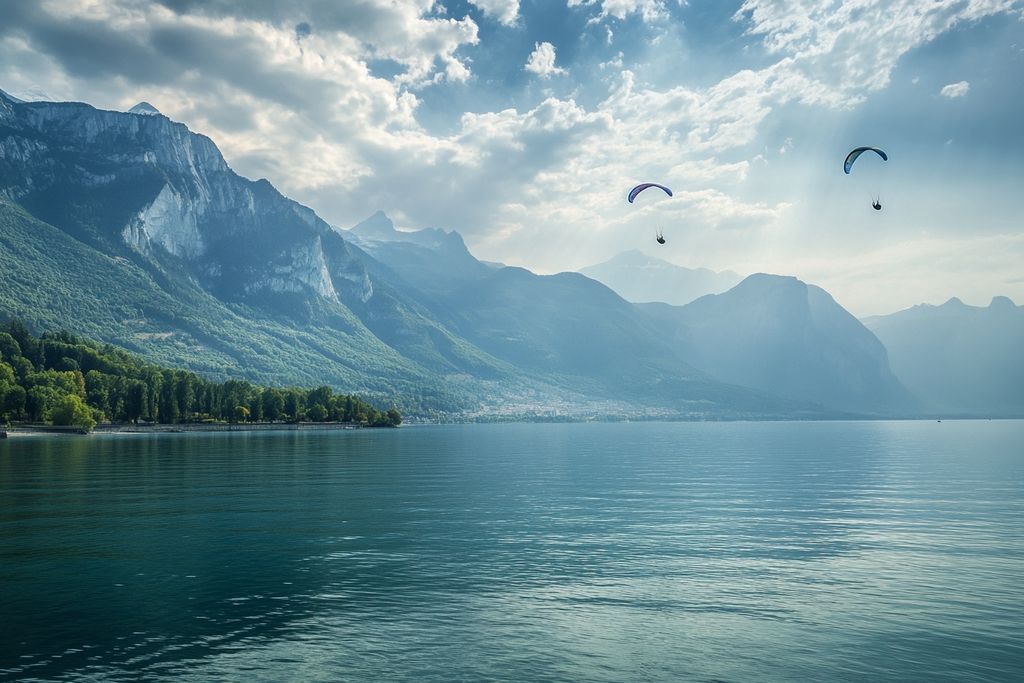 Plein Ciel Parapente : Vivez une Expérience de Team Building Inoubliable au-dessus du Lac du Bourget !