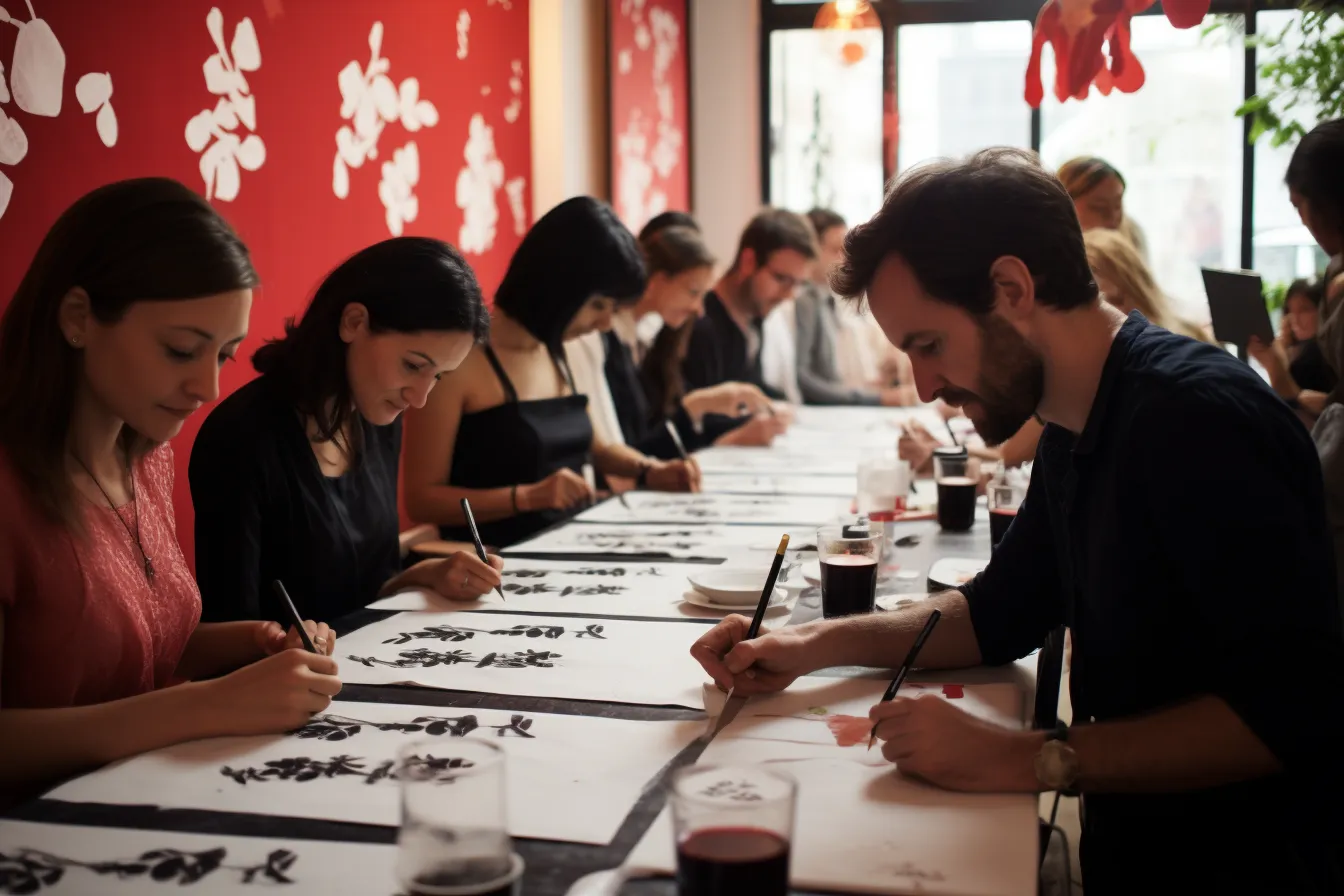 team building calligraphie japonaise paris activite creative renforcer equipe 1