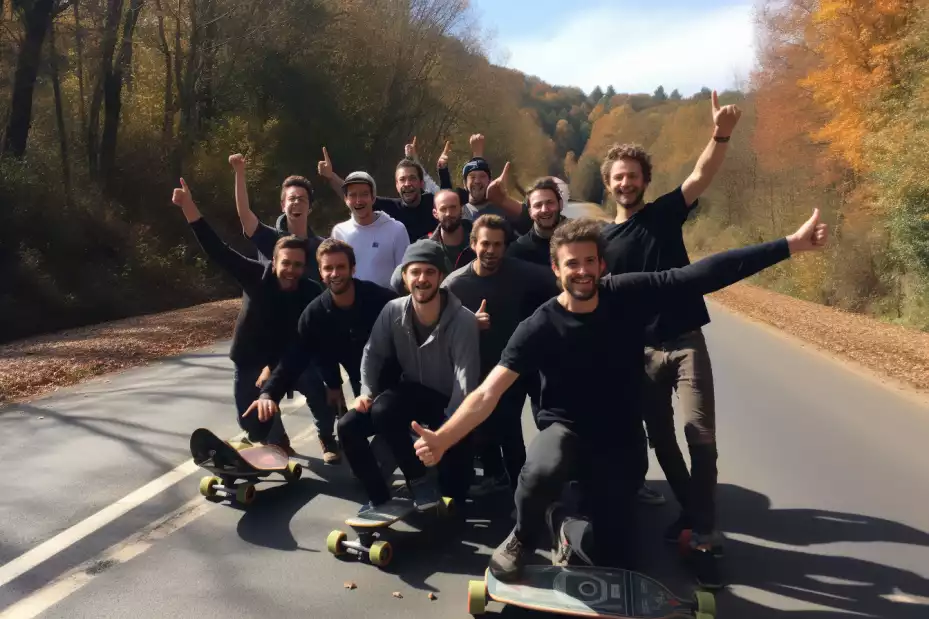 balade skateboard electrique landes team building 1 1