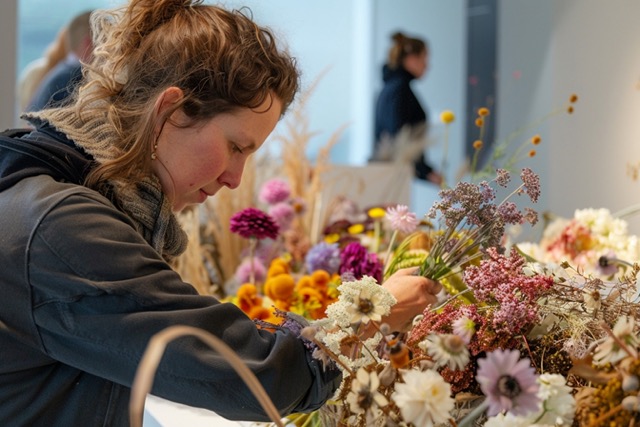 atelier fleurs sechees rhone alpes team building 2