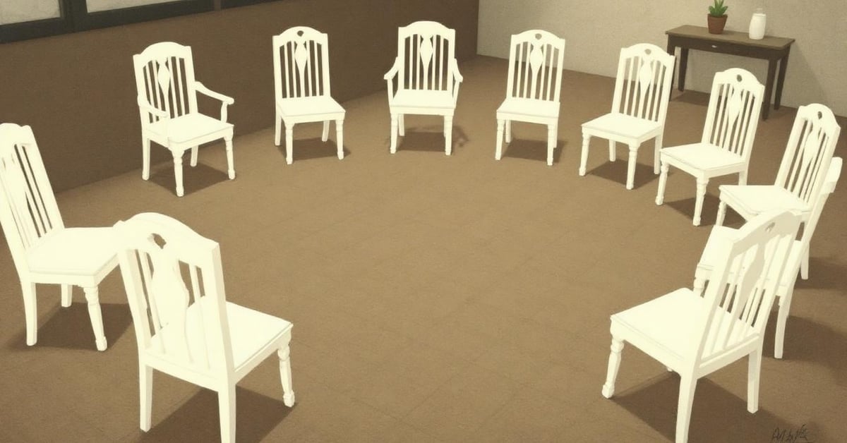 Illustration for: Le principe reste simple : les participants tournent autour des chaises pendant que la musique joue. Q